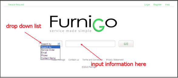 home page search